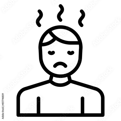Unmotivated icon vector image. Can be used for Burnout.