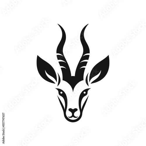 Majestic Antelope Gazelle Head Logo Vector Icon Illustration Design Template