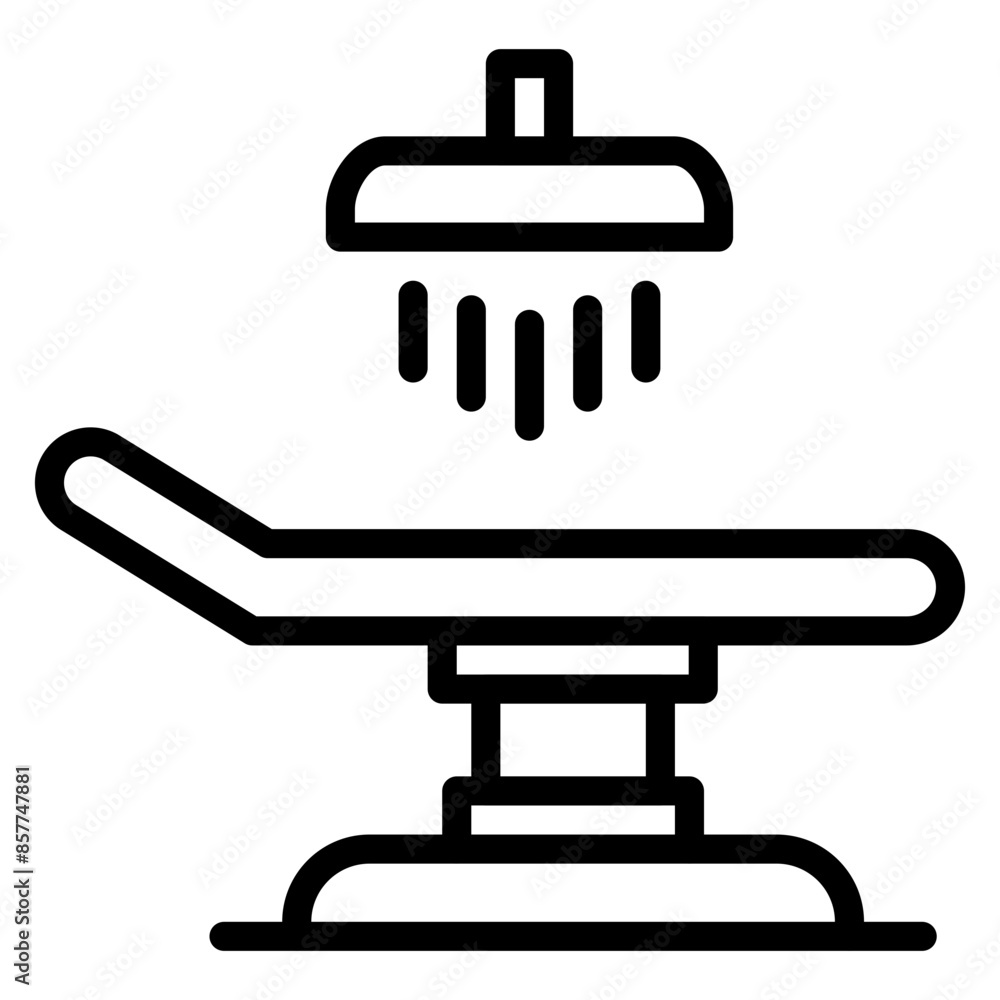 Obraz premium Operating Table icon vector image. Can be used for Plastic and Cosmetic Surgery.