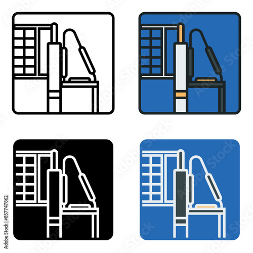 Referee Stand icon represents an elevated platform for referees to oversee and officiate sports matches.