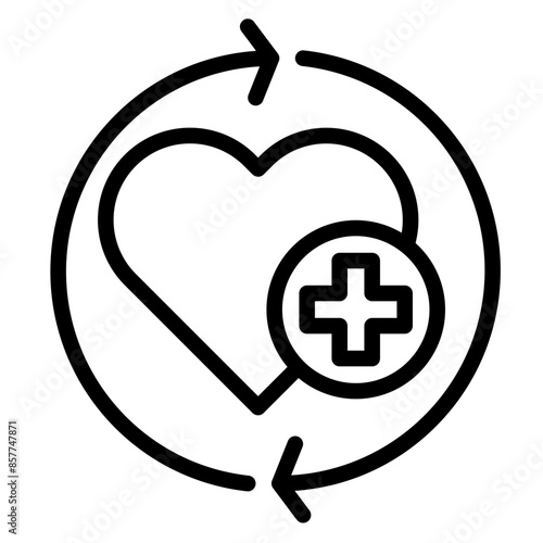 Healing icon vector image. Can be used for Plastic and Cosmetic Surgery.