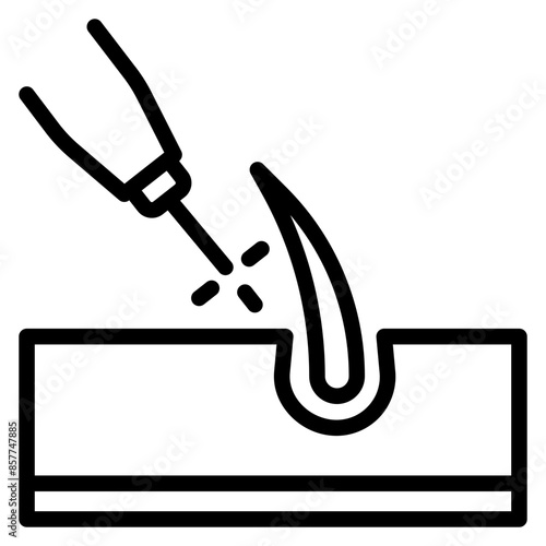 Laser Hair Removal icon vector image. Can be used for Plastic and Cosmetic Surgery.