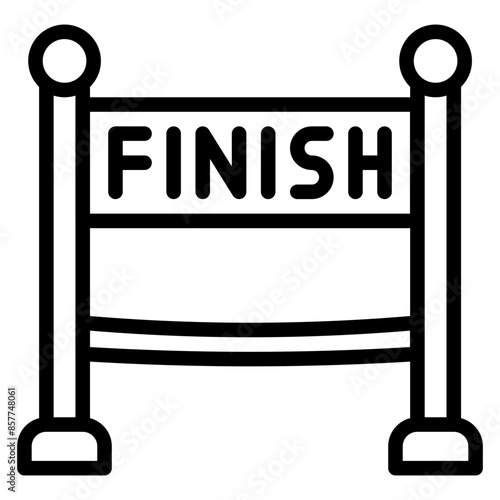 Finish Line icon vector image. Can be used for Marathon.