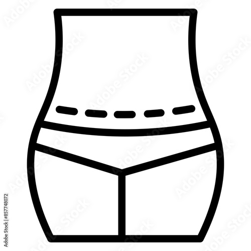Tummy Tuck icon vector image. Can be used for Plastic and Cosmetic Surgery.