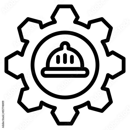Engineer Gear icon vector image. Can be used for Engineer in Mechanics.