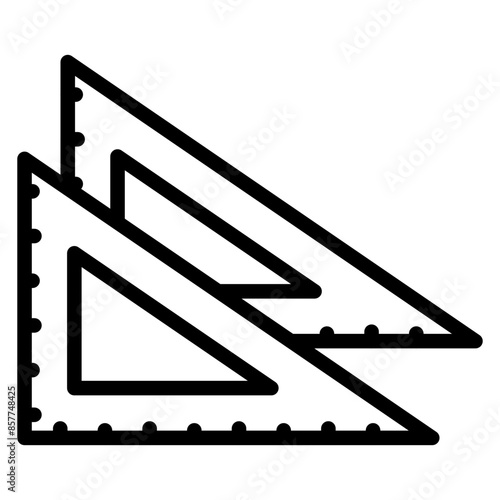 Drafting Triangle icon vector image. Can be used for Engineer in Mechanics.