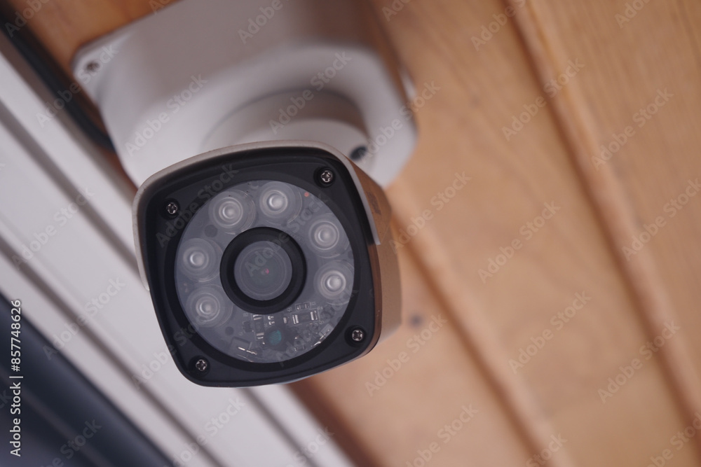 CCTV security camera operating outdoor CCTV security camera operating outdoor