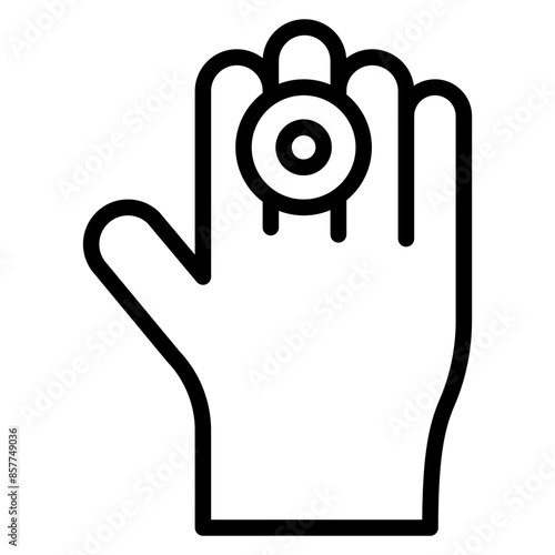Finger Pain icon vector image. Can be used for Body Ache.