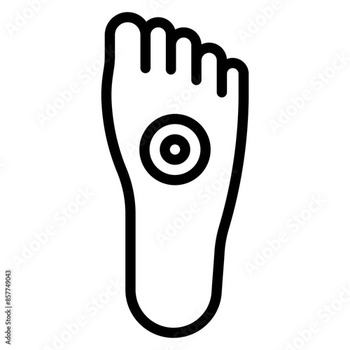 Foot Pain icon vector image. Can be used for Body Ache.