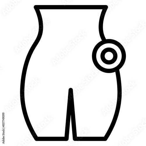 Sciatica icon vector image. Can be used for Body Ache.