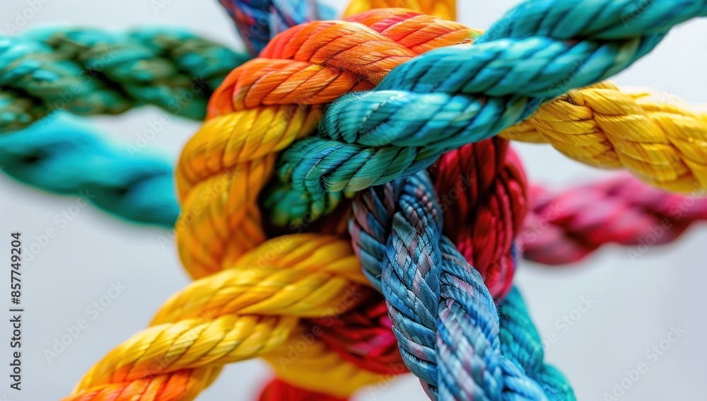 Intertwined Colorful Ropes Intertwined Colorful Ropes