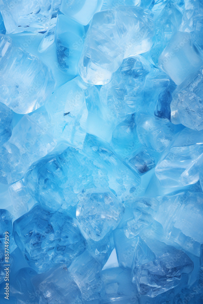ice on blue ice on blue
