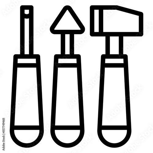 Sculpting Tools icon vector image. Can be used for Crafting.