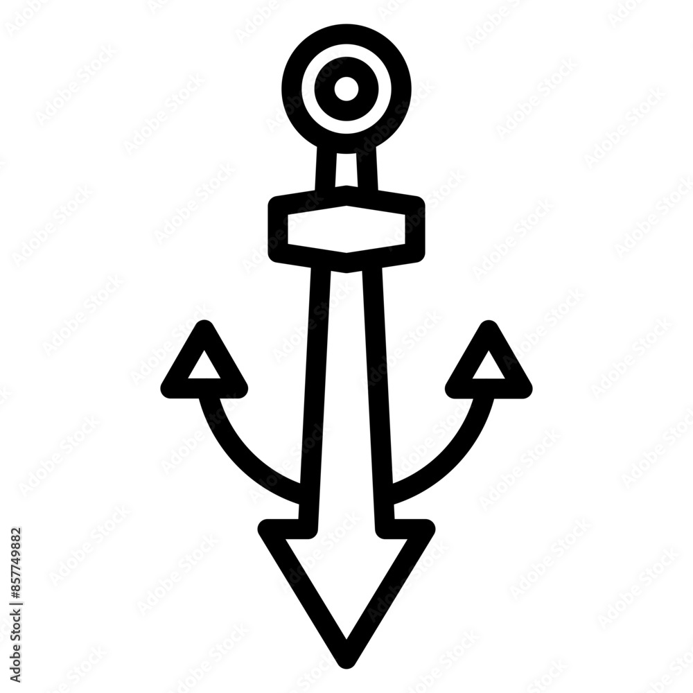 Cruise Anchor icon vector image. Can be used for Cruiser. Cruise Anchor icon vector image. Can be used for Cruiser.