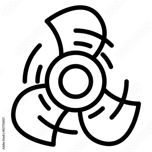 Ship Propeller icon vector image. Can be used for Cruiser.