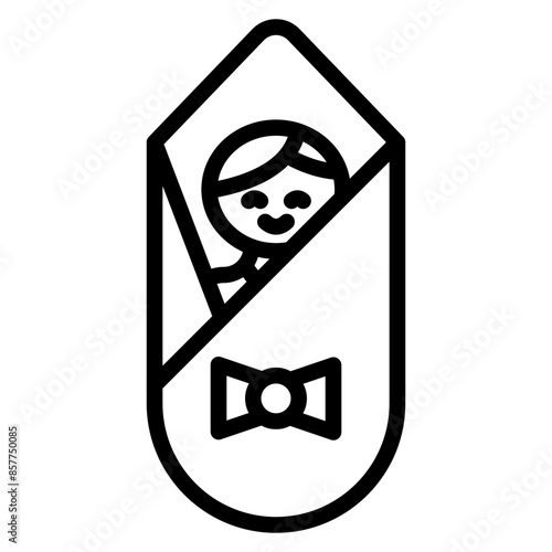 Baby Blanket icon vector image. Can be used for Raising Children.