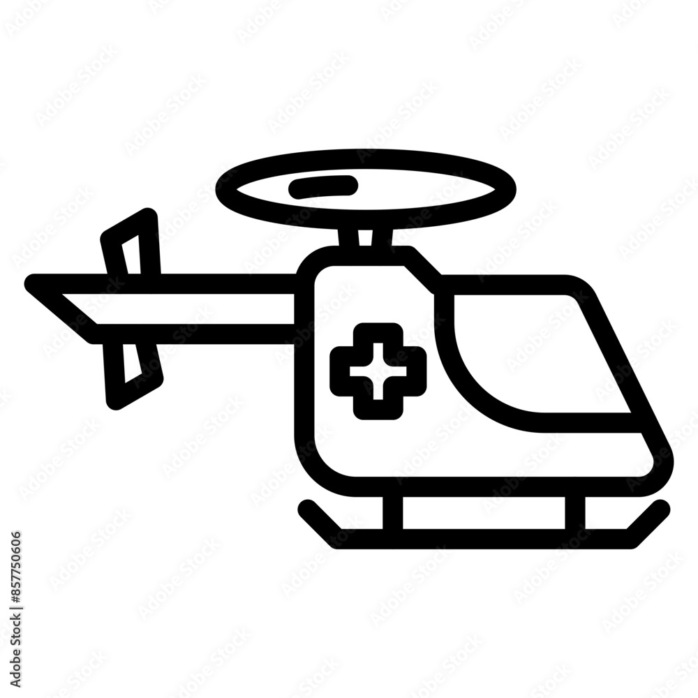 Rescue Chopper icon vector image. Can be used for Rescue And Response. Rescue Chopper icon vector image. Can be used for Rescue And Response.