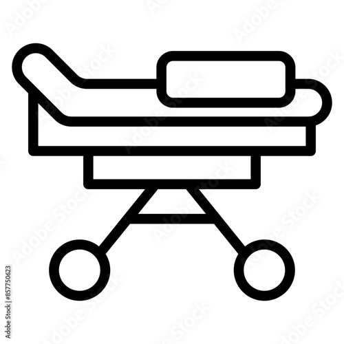 Stretcher icon vector image. Can be used for Rescue And Response.