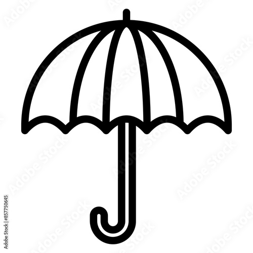 Beach Umbrella icon vector image. Can be used for Retirement.