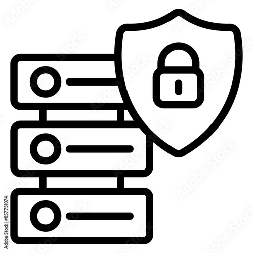 Secure server icon vector image. Can be used for Information Security.