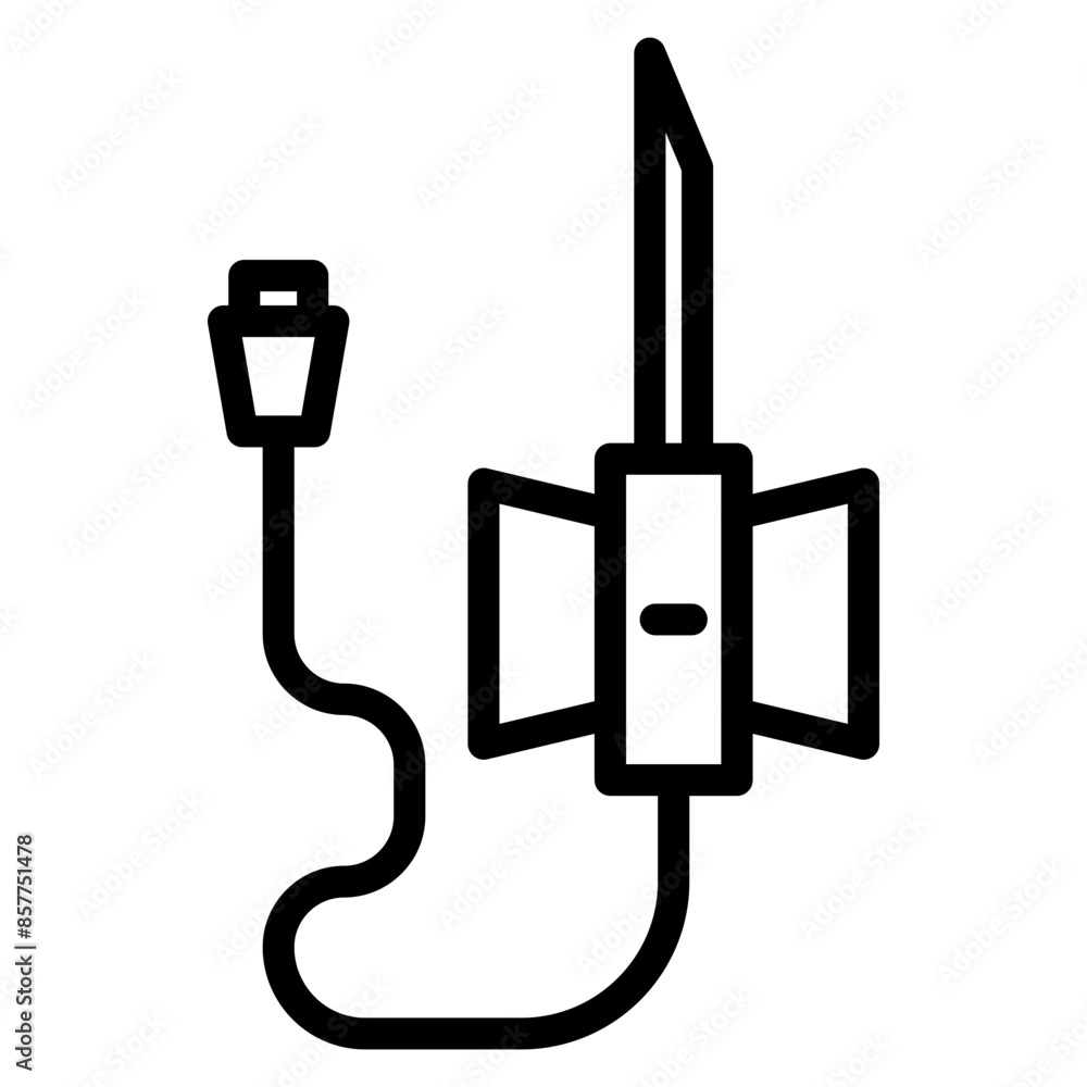 IV Catheter icon vector image. Can be used for Psychiatric Hospitals. IV Catheter icon vector image. Can be used for Psychiatric Hospitals.