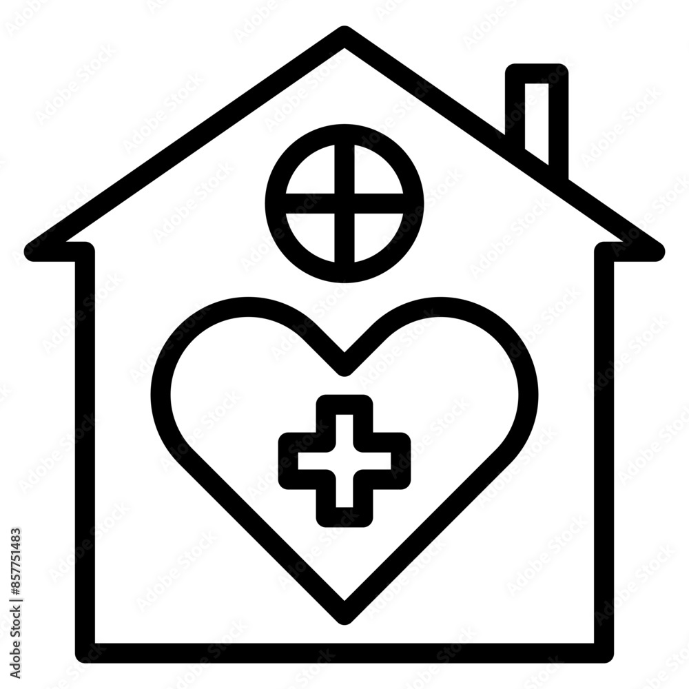 Home Visit icon vector image. Can be used for Psychiatric Hospitals.
