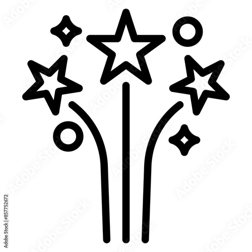 Anniversary Fireworks icon vector image. Can be used for Anniversary.