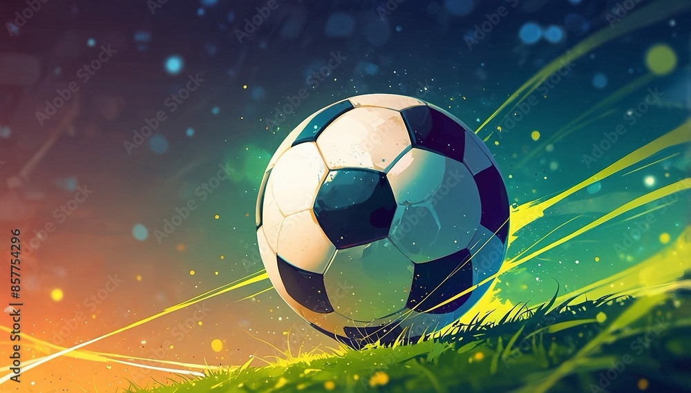 Fototapeta premium background soccer ball