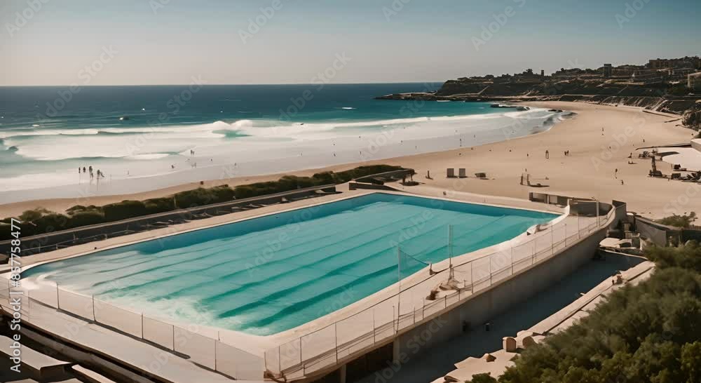Swimming pool on the beach Sydney New South Wales Australia Swimming pool on the beach Sydney New South Wales Australia