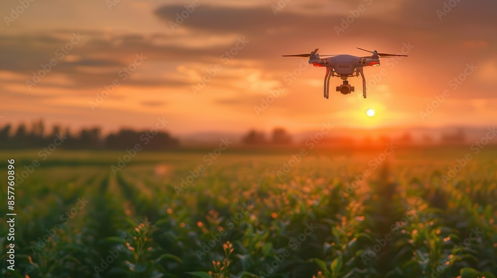 Advanced agricultural setting featuring smart agriculture technology and precision farming Advanced agricultural setting featuring smart agriculture technology and precision farming