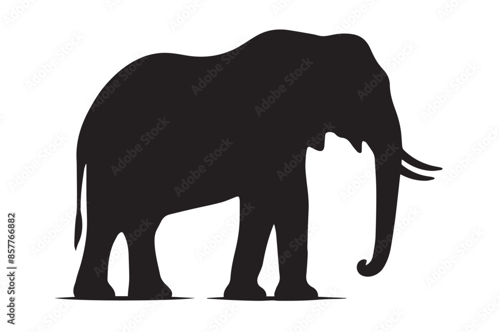 Sophisticated Elephant Silhouette Graphic Sophisticated Elephant Silhouette Graphic