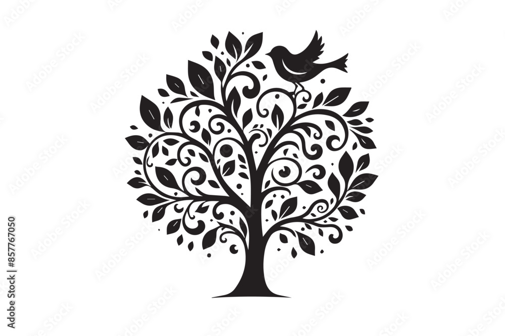 Tree Silhouette for Design: Vector Illustration Tree Silhouette for Design: Vector Illustration