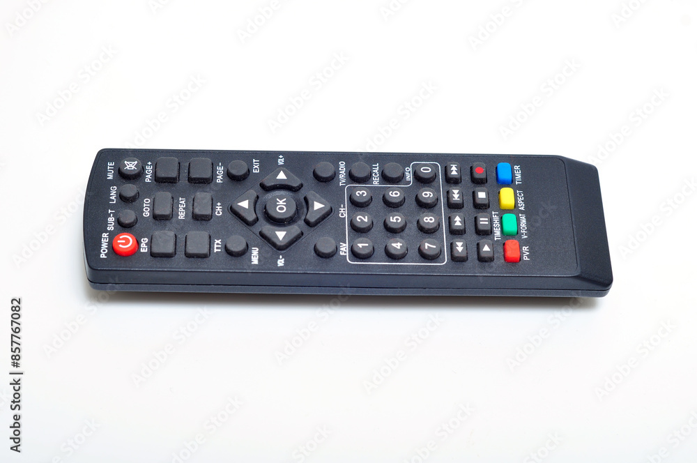 Digital television remote isolated on white background Digital television remote isolated on white background