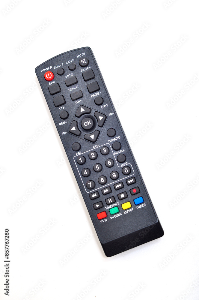 Digital television remote isolated on white background Digital television remote isolated on white background