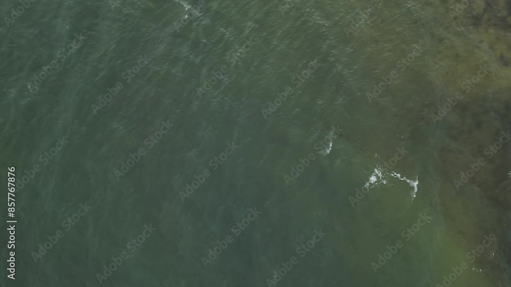 Aerial Scene Of Peaceful Seascape On A Cloudy Day. Aerial Scene Of Peaceful Seascape On A Cloudy Day.
