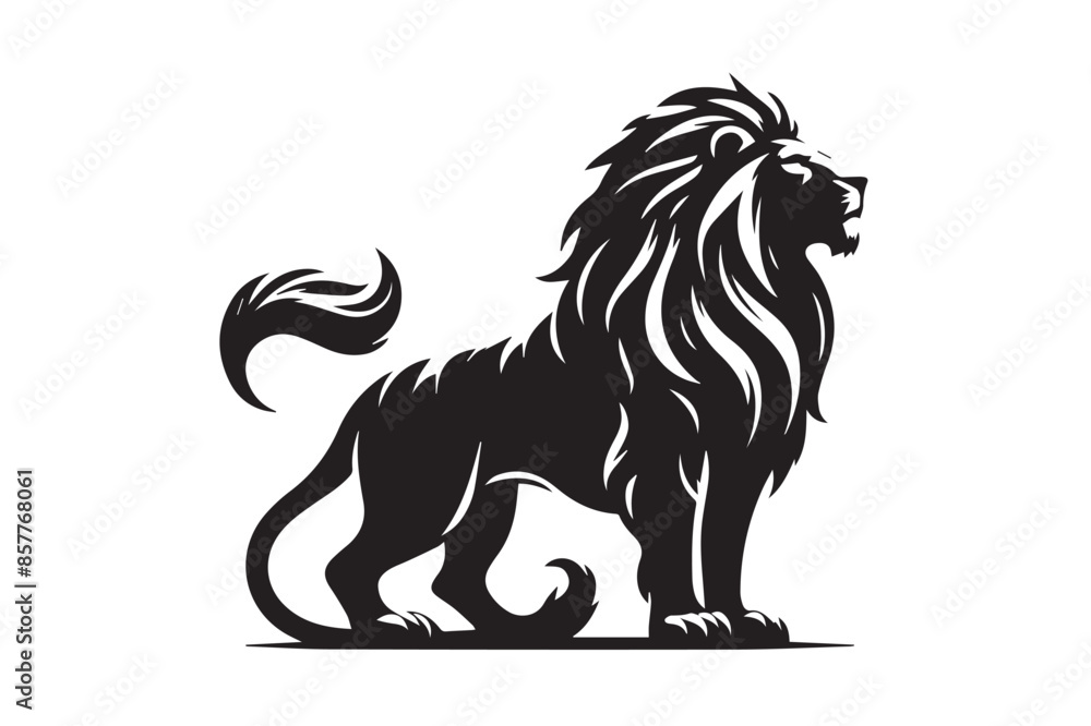 Elegant Lion Outline Design - Vector Illustration Elegant Lion Outline Design - Vector Illustration