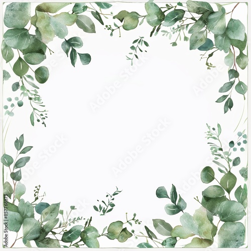 Illustration of wedding card template in flowering design with white paper. Generative ai.