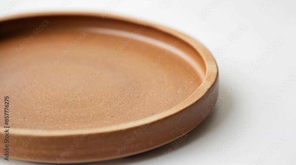 Close-up of a Ceramic Plate with Textured Finish Close-up of a Ceramic Plate with Textured Finish
