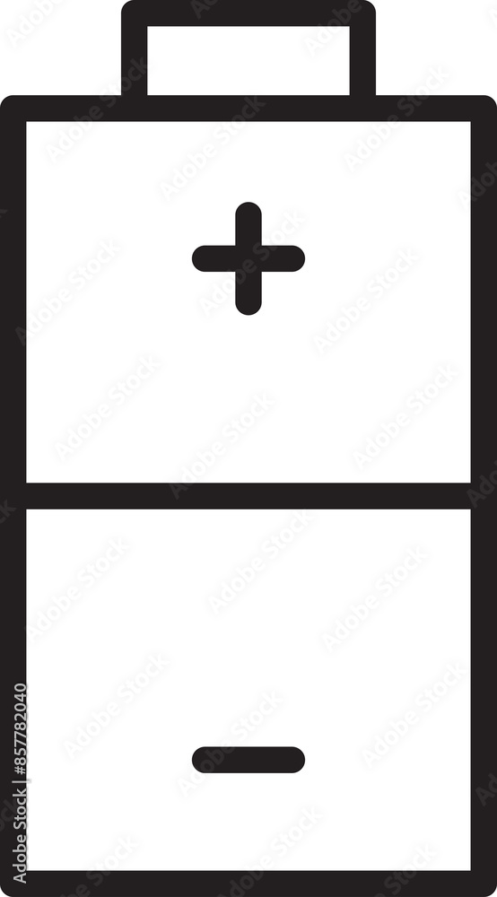 Obraz premium Battery Line Icon