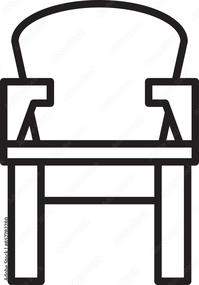 Chair Front View Icon Line Art
Chair Front View Icon Line Art