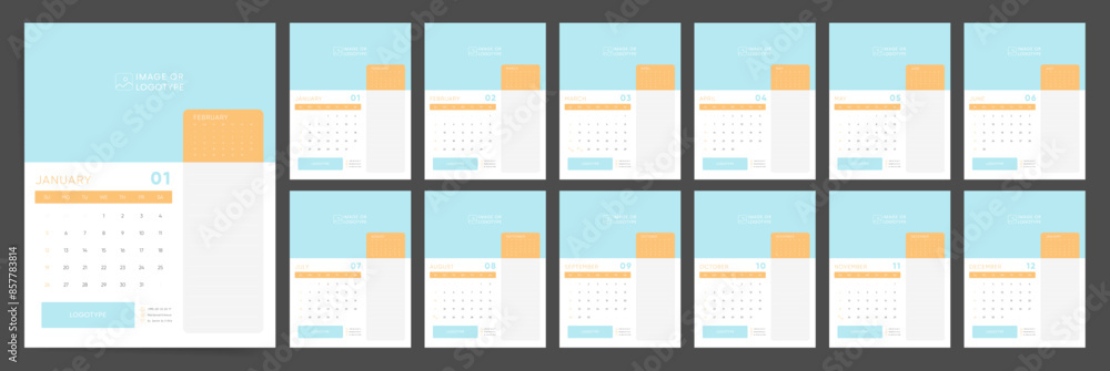 Calendar 2025, A4 Vertical Calendar 2025 Sunday Start Office Work Design Template. Calendar 2025, A4 Vertical Calendar 2025 Sunday Start Office Work Design Template.