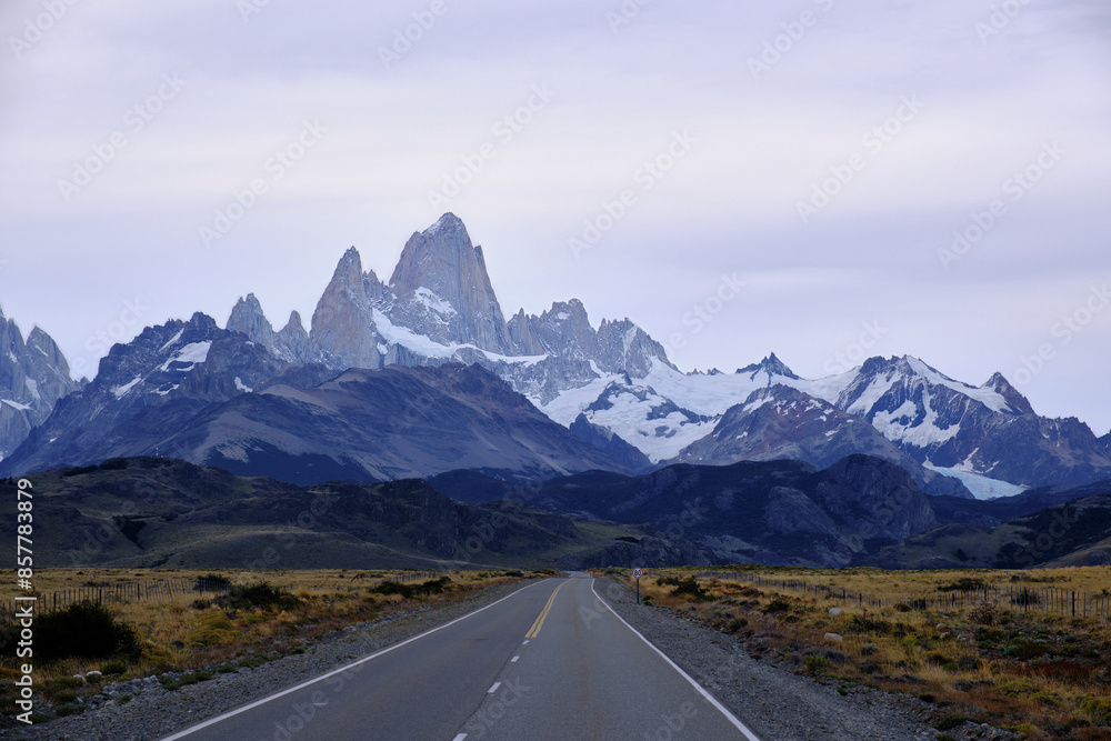 Road to Fitz Roy mountain, El Chalten, Argentina, Patagonia Road to Fitz Roy mountain, El Chalten, Argentina, Patagonia