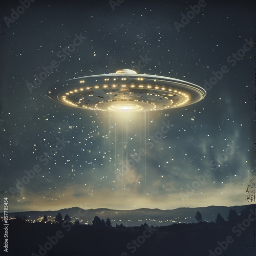 ufo in the night sky