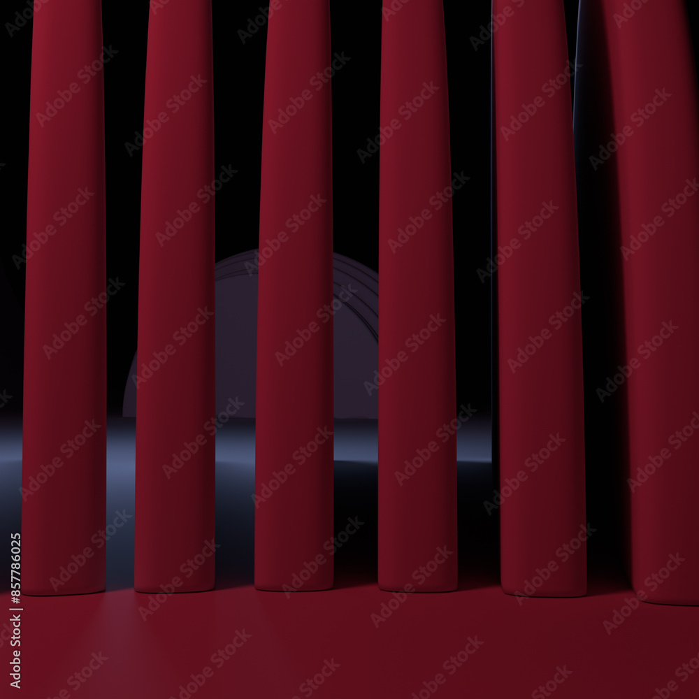 Fototapeta premium red curtain with curtains