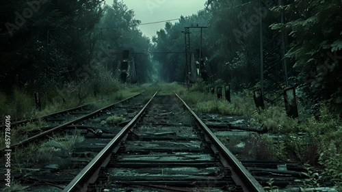 The abandoned tracks are always clear of any debris or overgrowth as the phantom train passes through leaving a trail of unnatural silence in its wake.