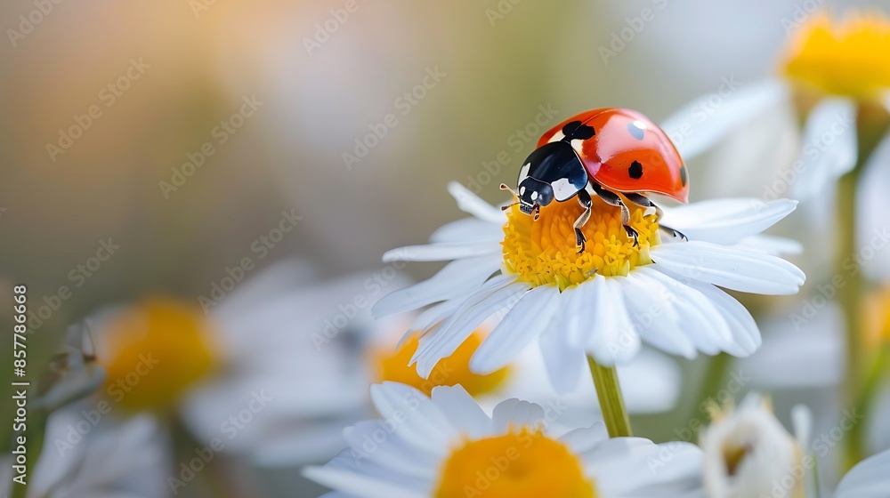 Ladybug on daisy
