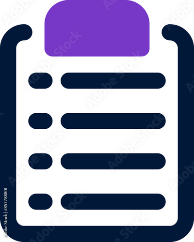 clipboard icon. vector dual tone icon for your website, mobile, presentation, and logo design.