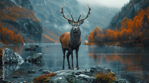 deer in the mountains photo