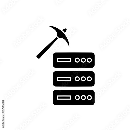 data mining icon from artificial intellegence and future technology collection. Thin linear data mining, technology, internet outline icon isolated on white background. Line vector data mining sign