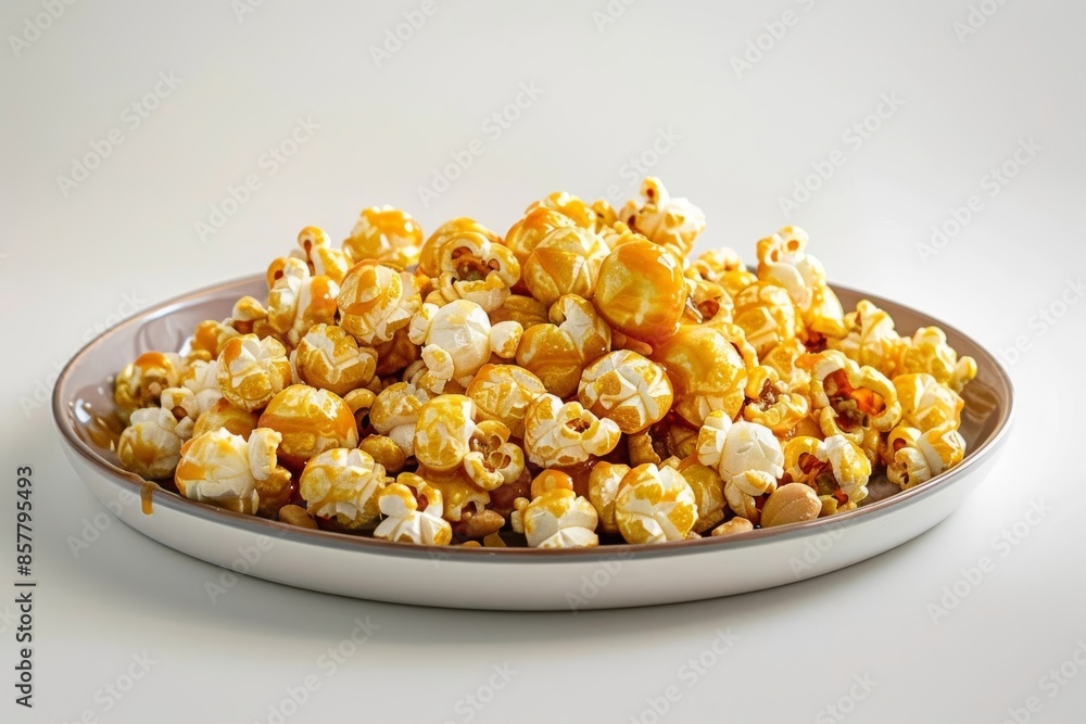 Exquisite Caramel Corn in Silver Dish Exquisite Caramel Corn in Silver Dish